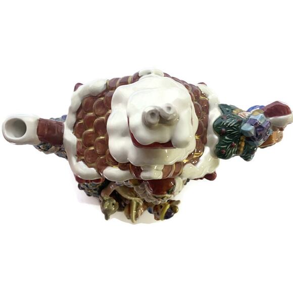 Fitz and Floyd Santa's Magic Workshop Teapot Pitcher in Original Box 32 Ounce - Picture 10 of 10